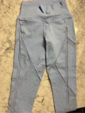 ALO Yoga Light Blue  Mesh-Panel Leggings